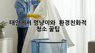 태안에서 멍냥이와 🏡 환경친화적 청소 꿀팁 🐾