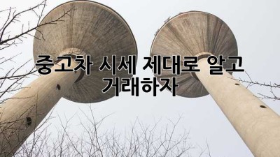 중고차 시세, 제대로 알고 거래하자!
